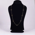 Gold Tone Open Link Necklace — view A