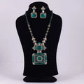 Emerald Green Statement Necklace Set — view A