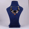 Multicolour Gemstone Collar Necklace — view A