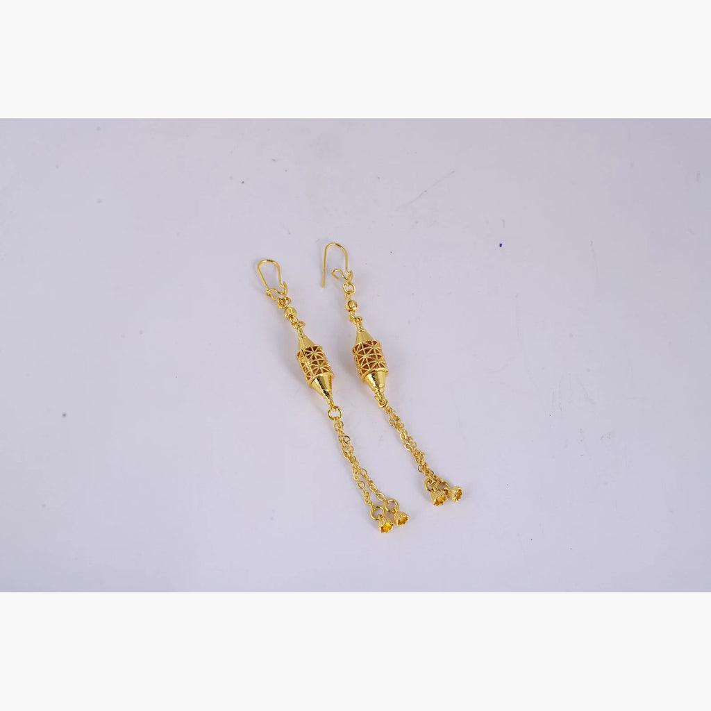 Gold Tone Triple Bar Pendant Necklace — view E