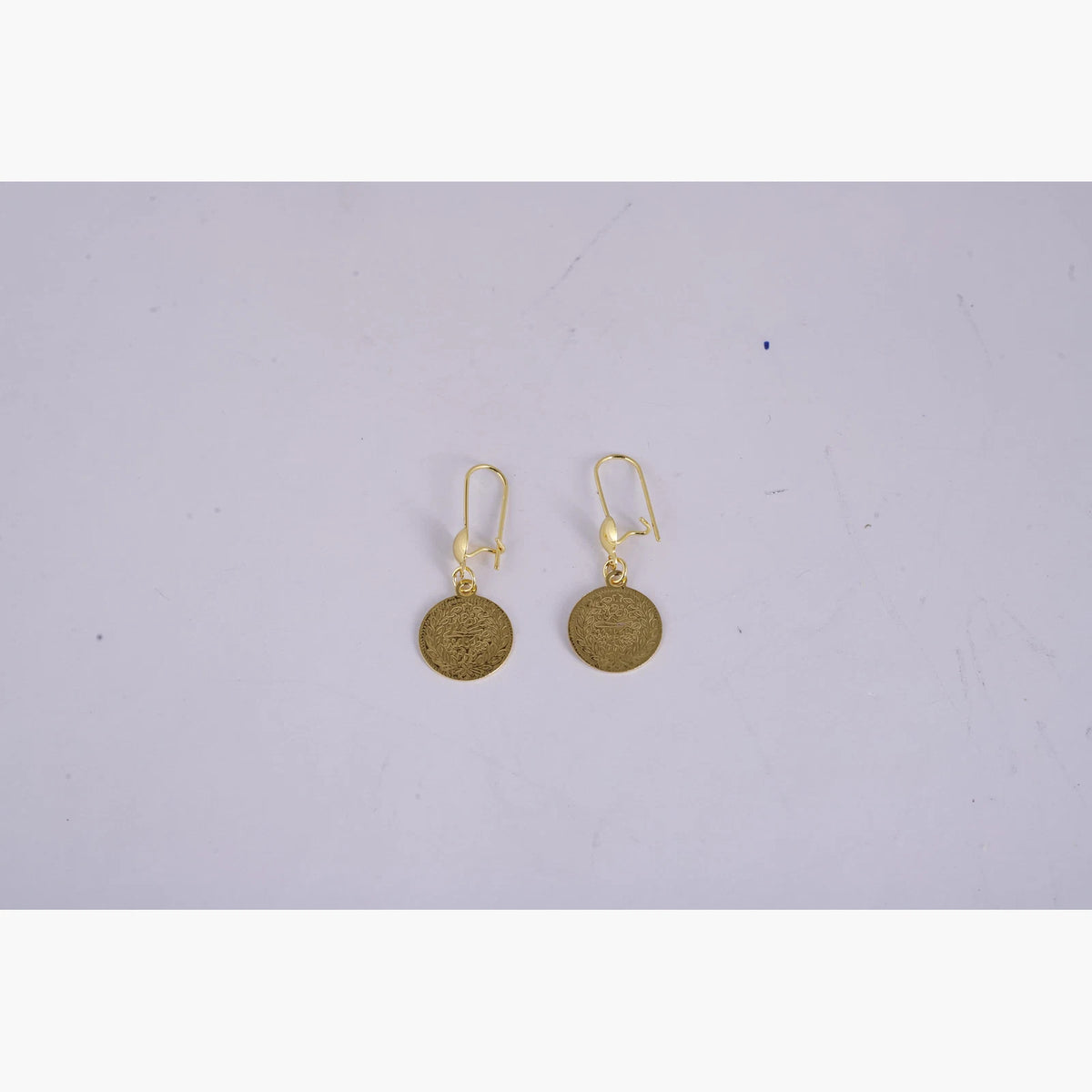 Gold Tone Coin Necklace Set — view D