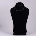 Gold Tone Minimal Choker Necklace — view A
