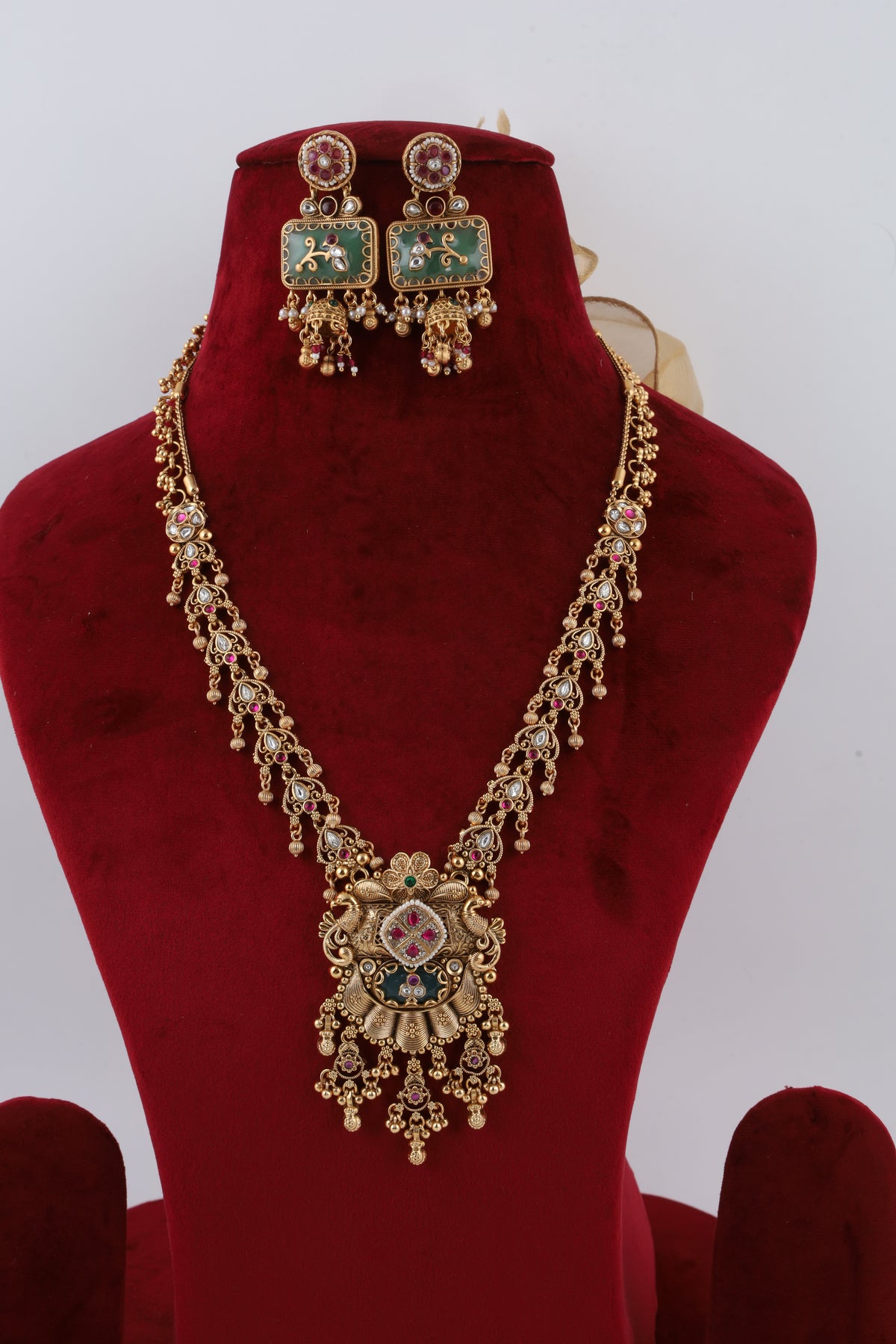 Multicolour Temple Jewellery Necklace