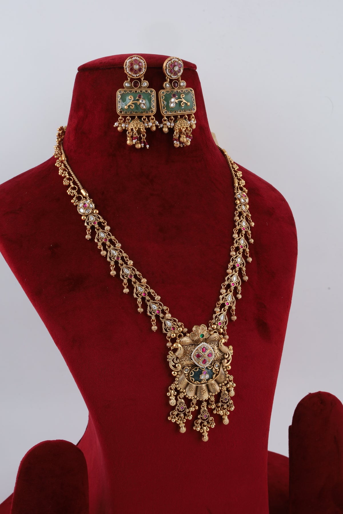 Multicolour Temple Jewellery Necklace