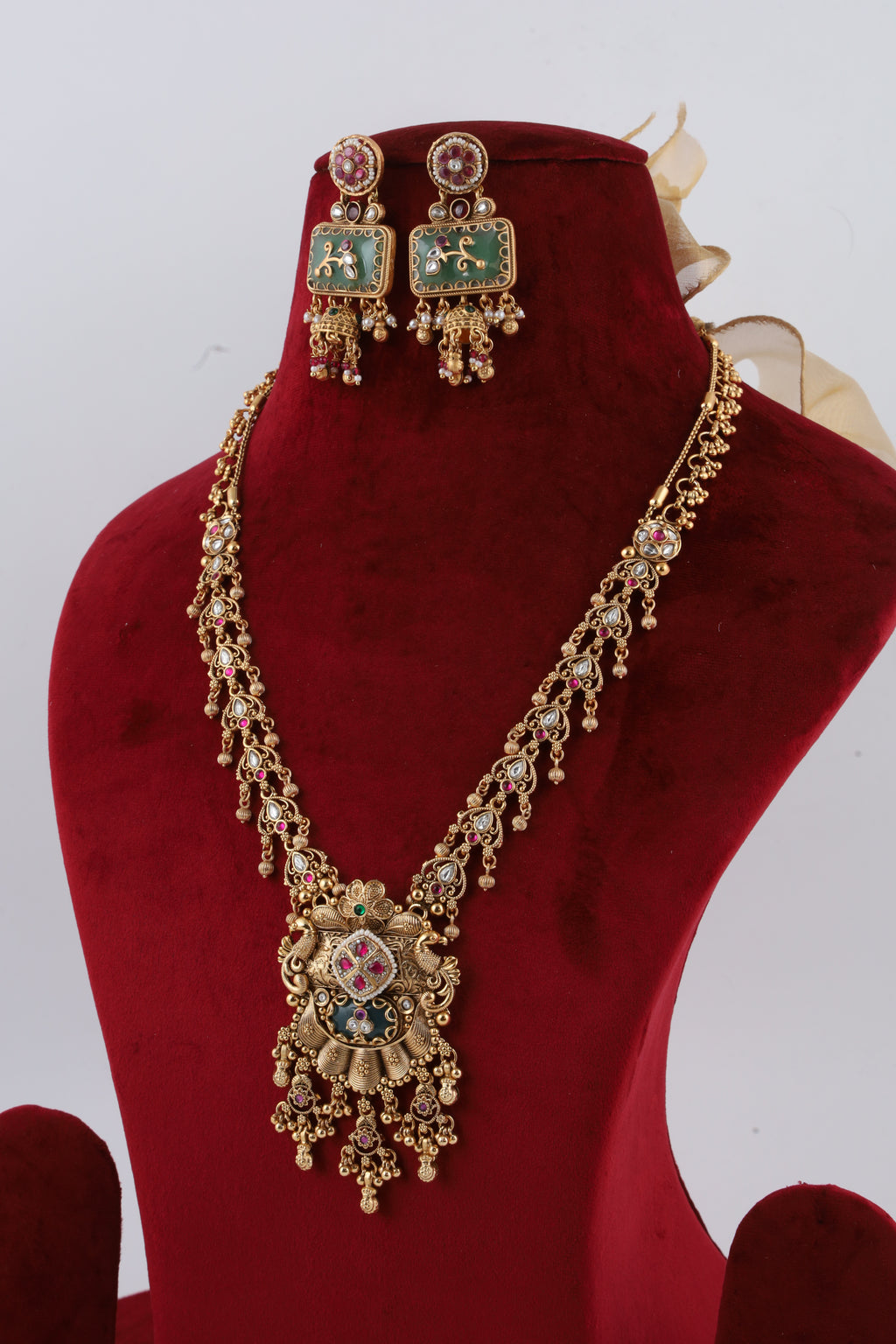 Multicolour Temple Jewellery Necklace