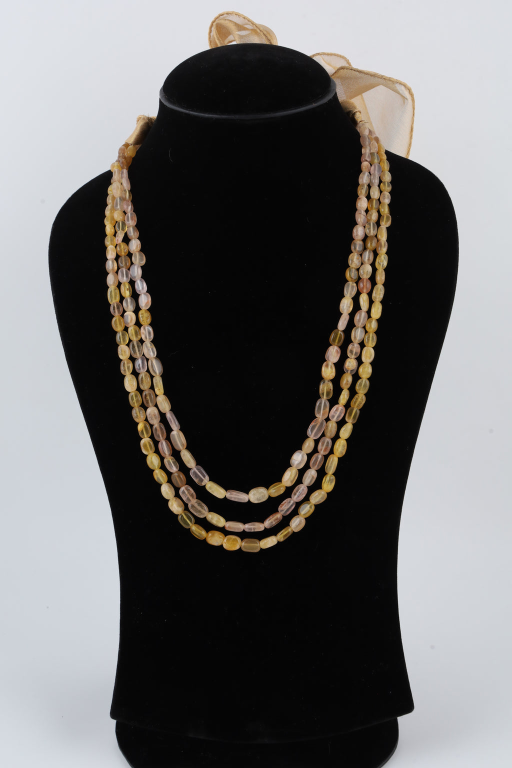 Multicolour Three-Layer Beaded Statement Necklace