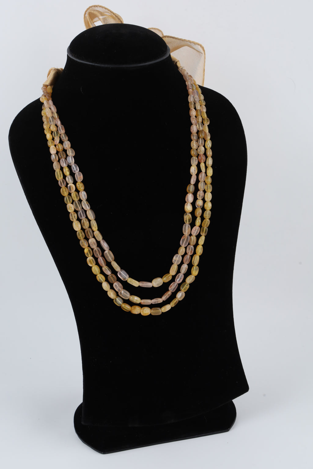 Multicolour Three-Layer Beaded Statement Necklace