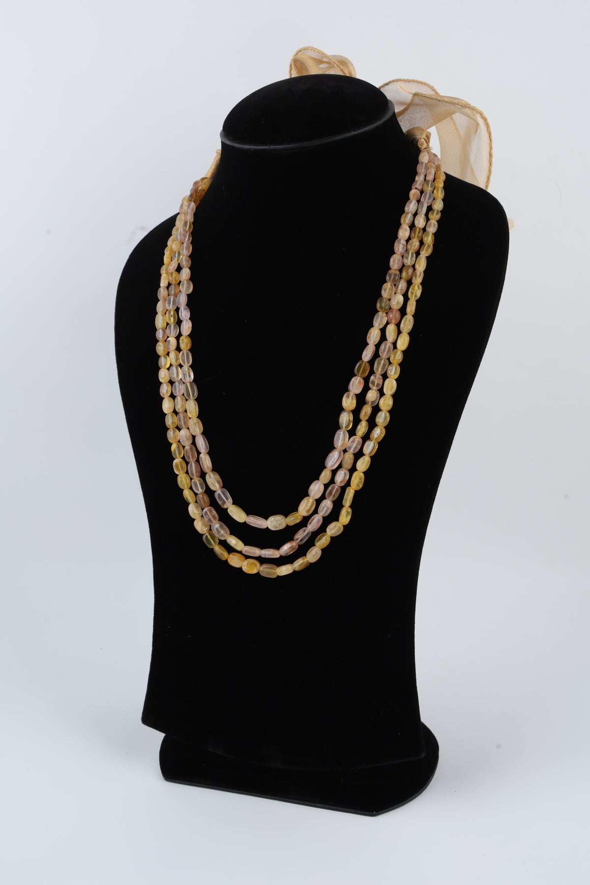 Multicolour Three-Layer Beaded Statement Necklace