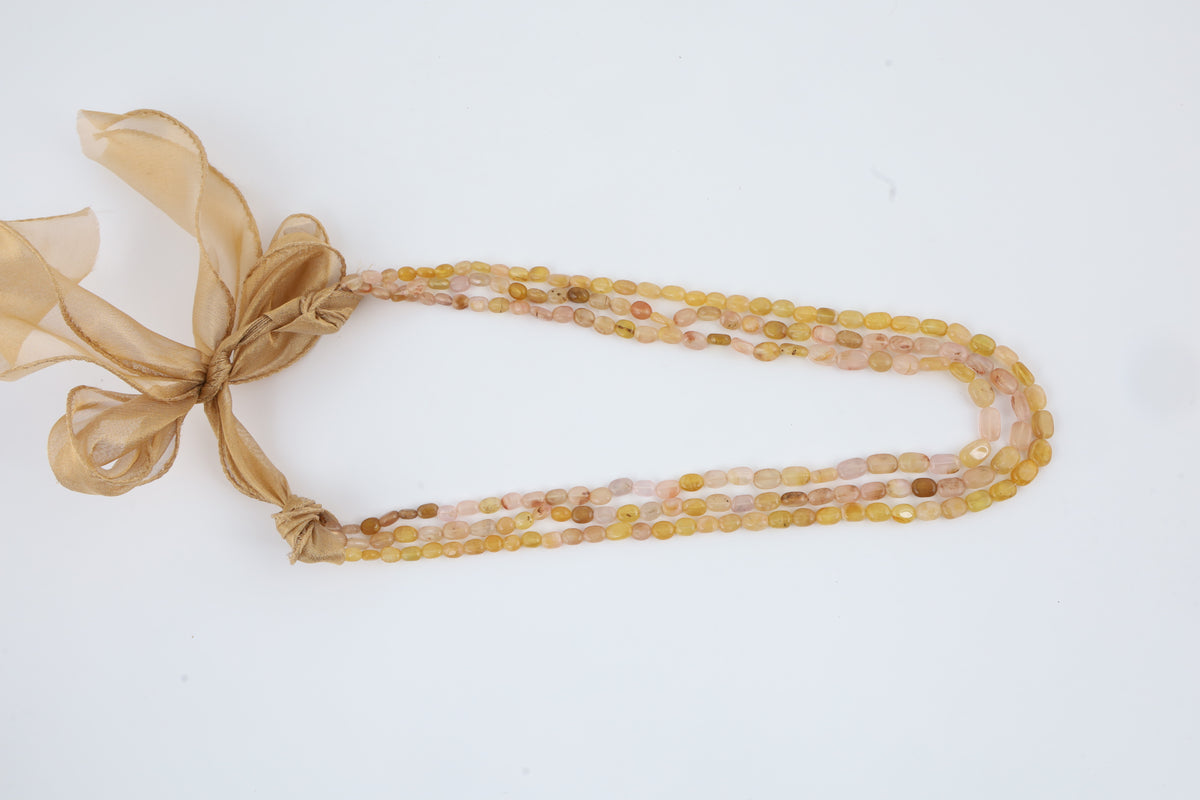 Multicolour Three-Layer Beaded Statement Necklace