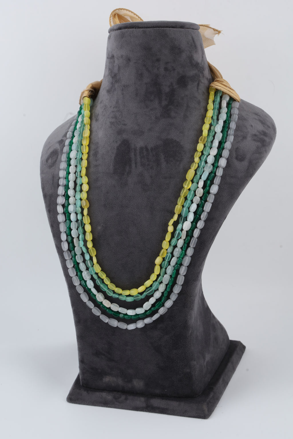 Multicolour Four-Layer Beaded Statement Necklace