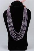 Lavender Crystal Multi-Strand Beaded Necklace