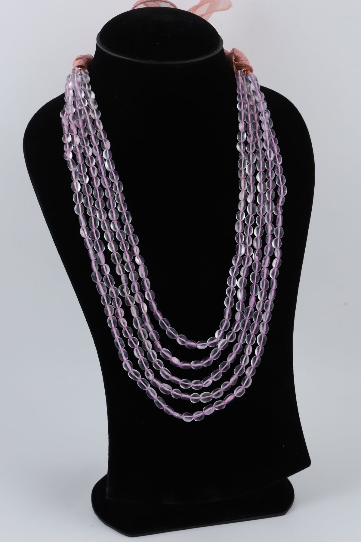 Lavender Crystal Multi-Strand Beaded Necklace