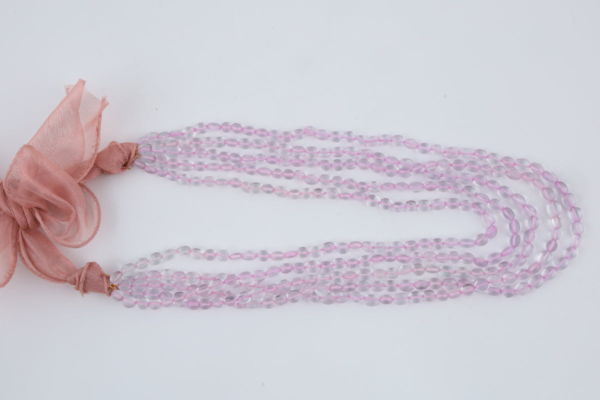 Lavender Crystal Multi-Strand Beaded Necklace
