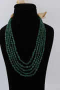 Emerald Green Multi-Strand Beaded Necklace