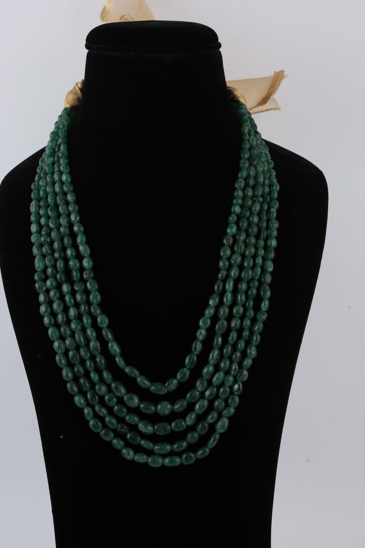 Emerald Green Multi-Strand Beaded Necklace