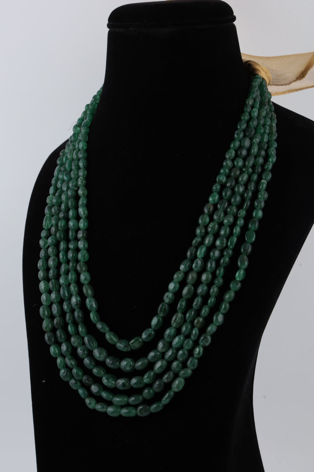 Emerald Green Multi-Strand Beaded Necklace