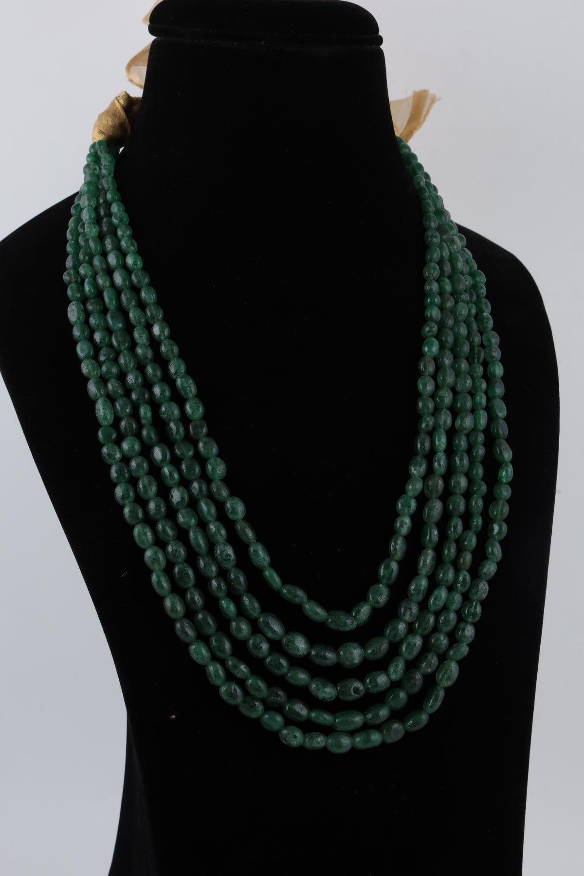 Emerald Green Multi-Strand Beaded Necklace