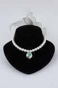 Pearl Necklace with Turquoise Pendant
