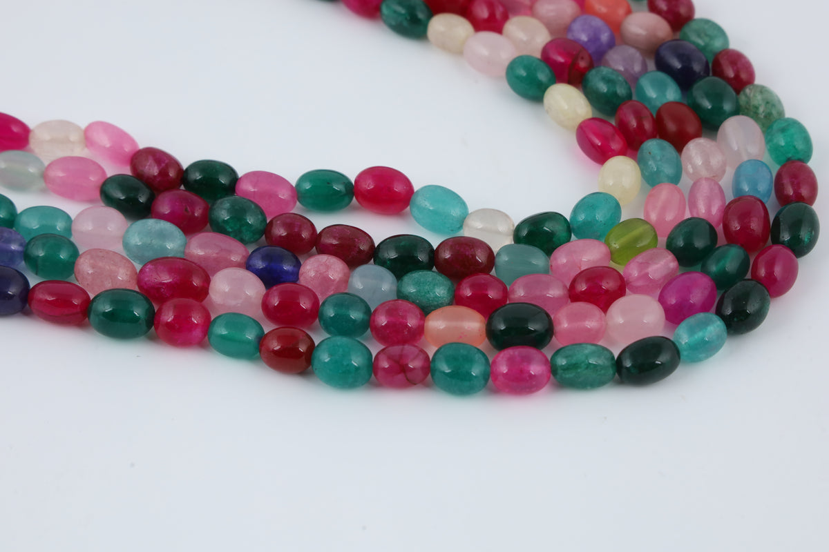 Multicolour Multi-Strand Beaded Statement Necklace