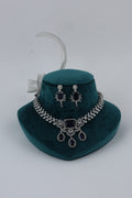 Royal Blue Stone Necklace and Earring Set
