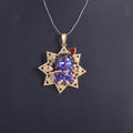 Blue Figurine Star Pendant Necklace — view D