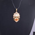 Traditional Face Motif Pendant Necklace — view D