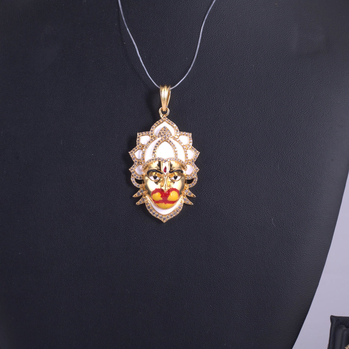 Traditional Face Motif Pendant Necklace — view D