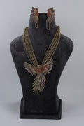 Bird Motif Necklace Set with Matching Earrings