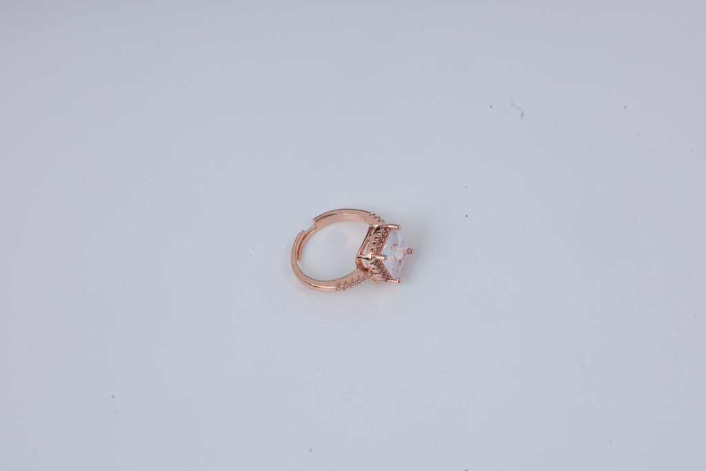 Rose Gold Square Stone Statement Ring