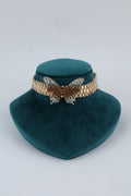 Gold Tone Butterfly Statement Choker