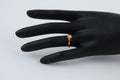 Gold Tone Minimal Solitaire Ring
