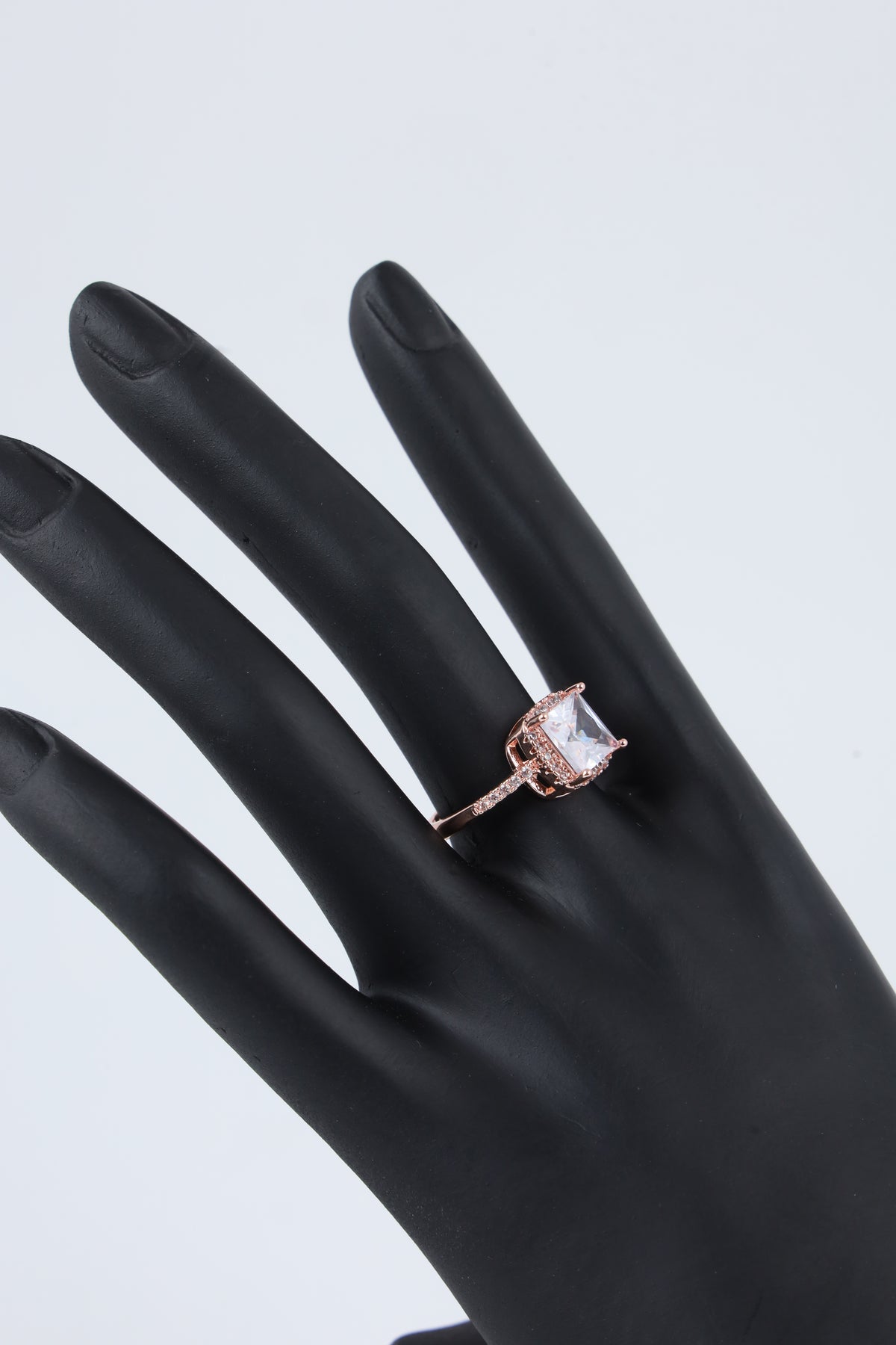 Rose Gold Square Stone Statement Ring