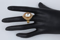 Gold Tone Oval Kundan Style Statement Ring